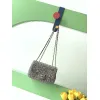 2026 Chanel Evening Bag  Dark Gray  Colorful Rhinestones  Luxurious  Stylish for Formal Events #A60146