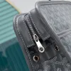 Goyard Canvas Clutch with Leather Trim #A45656 Goyard Canvas Clutch with Leather Trim #A45656
