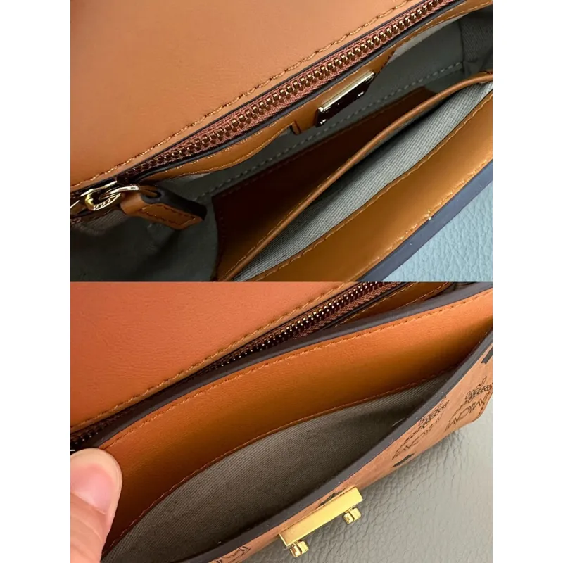 MCM Small Envelope Crossbody Bag, Visetos Monogram, Style 65008 11-18.5-4cm #A61796