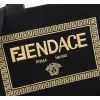 Replica Fendi Tote Textured Canvas Gold Logo Greek Key Bag Epitomizing Timeless Luxury size:35×17×31cm #A54202