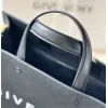 Givenchy Black Canvas Tote Bag With Branding And Gold Hardware #A52344