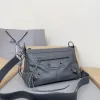 Balenciaga Classic Le Cagole Crossbody Bag - Black Crinkled Leather, Signature Hardware & Adjustable Strap, Edgy Luxury Shoulder Bag for Fashion-Forward Style #A56858