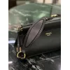 Prada Black Leather Shoulder Bag 1BC262 #A55688
