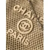 Chanel Woven Tote Textured Raffia Signature Logo &amp Chain Embracing Summer Elegance size38 #A54203