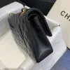 Chanel Womens cross-body bag in black Top grade version lambskin classic flap top quality #999925121