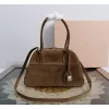 Miu Miu Vivant Suede Leather Bowling Top Handle Bag 32×19.5×11cm #A65025