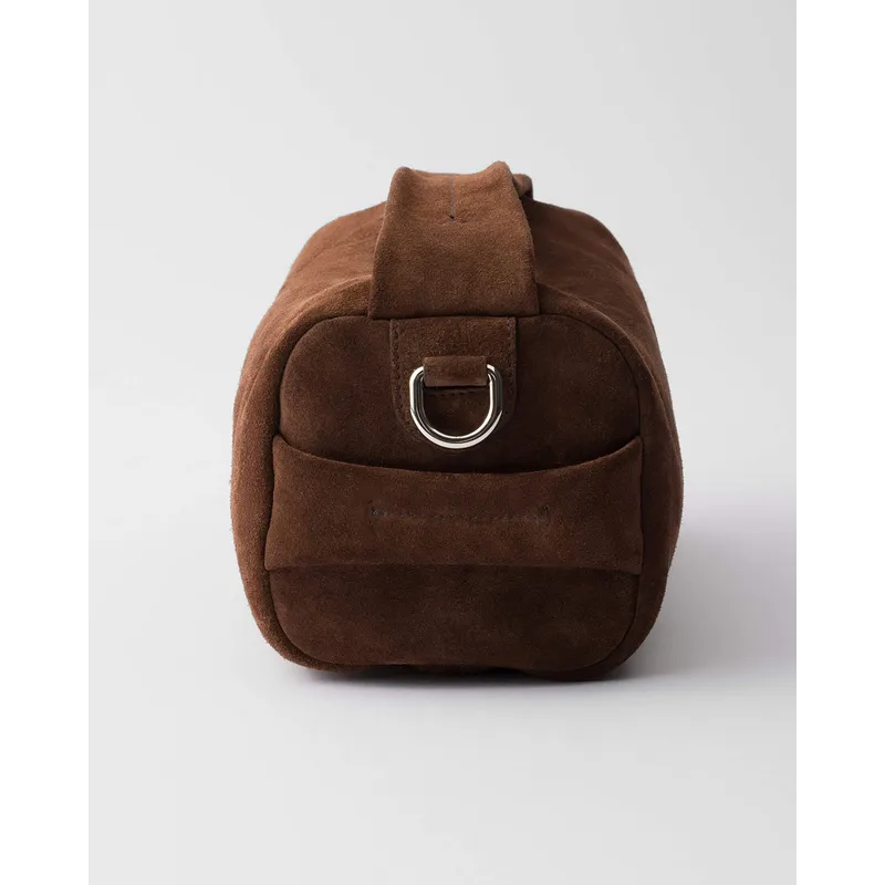 Chic Prada Barrel Bags In Suede And Leather For Fashion - Forward Styling #A49961