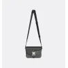 D-ior Saddle Messenger Bag – Anthracite Gray Oblique Jacquard & Grained Calfskin with Signature Aluminum Buckle #A59163