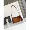 Prada Cleo Shoulder Bag (4 Colors) – Brown/Navy/Black/White Saffiano Leather with Gold-Tone Chain Strap #A59176
