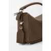 Loewe Featherlight Puzzle Suede Leather Bag 24x10.5x16CM #A63861