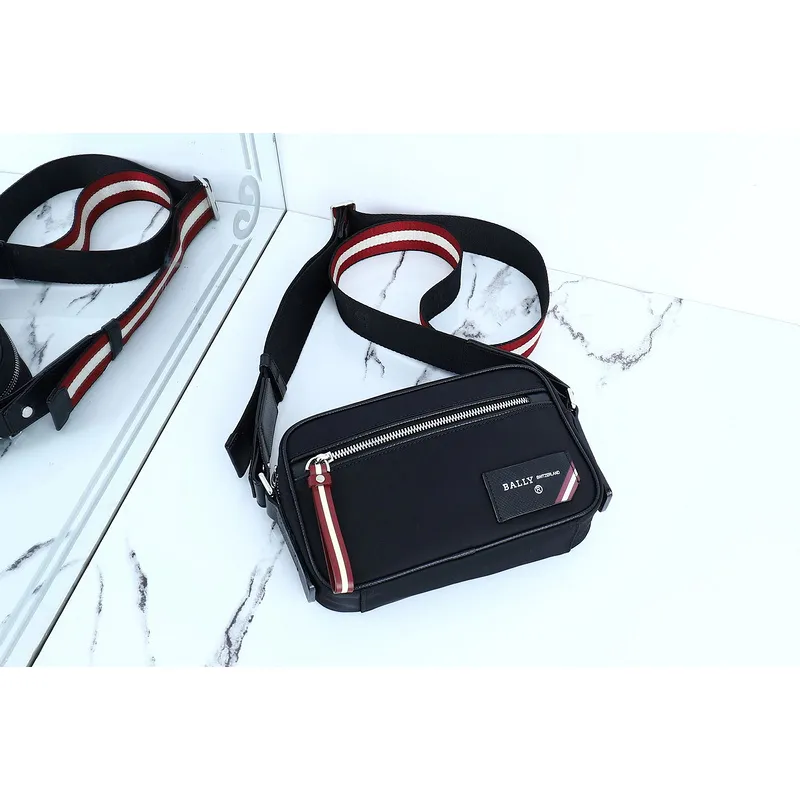 Bally Nylon Crossbody Bag With Signature Striped Strap For Chic Everyday Use #A51670