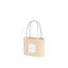 LOEWE Straw Tote Bag With White Leather Logo Patch And Dual Handles size:30×21×11cm #A54072