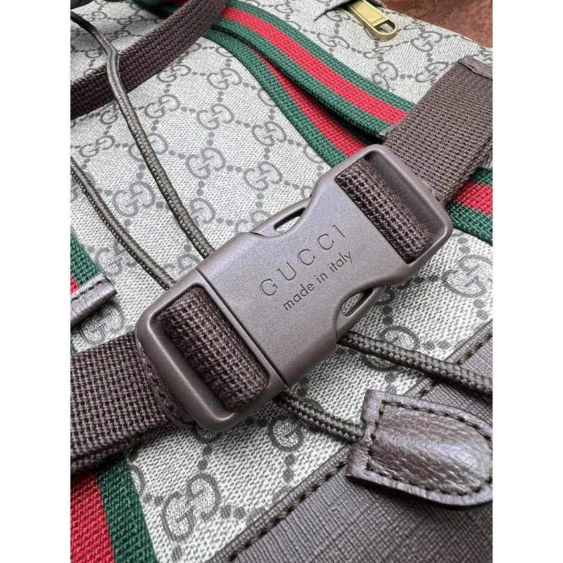 Gucci Original 690999 Backpack | Cute Cat Print GG Supreme Canvas Travel Bag #A60250