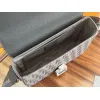 D-ior Saddle Messenger Bag – Anthracite Gray Oblique Jacquard & Grained Calfskin with Signature Aluminum Buckle #A59163