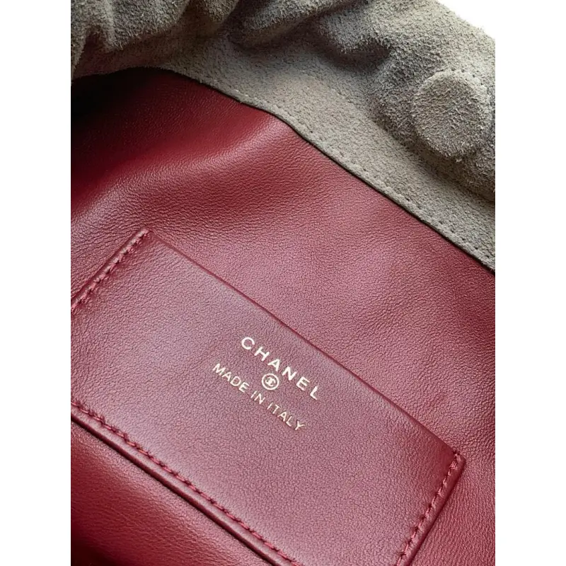 Chanel 26S Quilted Drawstring Bucket Bag, 17 x 22 x 8 cm #A63221