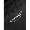 Chanel Black Quilted Leather Bucket Bag With Chain And Logo Accents #A50981