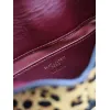 SAINT LAURENT Cassandra Envelope Crossbody Clutch – Leopard-Print Haircalf with Gold YSL Logo (Detachable Chain Strap) #A58783