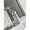 Bvlgari Serpenti Metallic Silver Handbag With Iconic Chain Strap #A51657