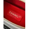 Chanel Womens Bucket Bag - Black & White Quilted Leather, Gold-Tone CC Logo & Two-Tone Chain Strap, Stylish Crossbody Bag for Luxury Fashion #A56750