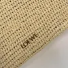 Loewe Medium Ola Raffia & Leather Shoulder Bag, 26 x 13 x 18 cm #A63229