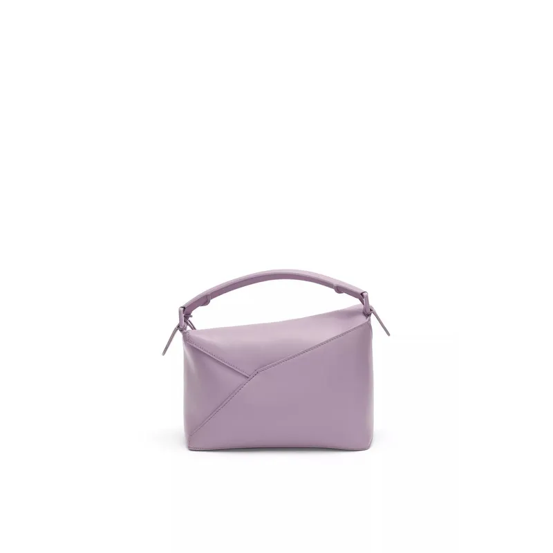 Loewe Puzzle Bag In Soft Lavender Leather With Branded Strap And Geometric Design #A50220