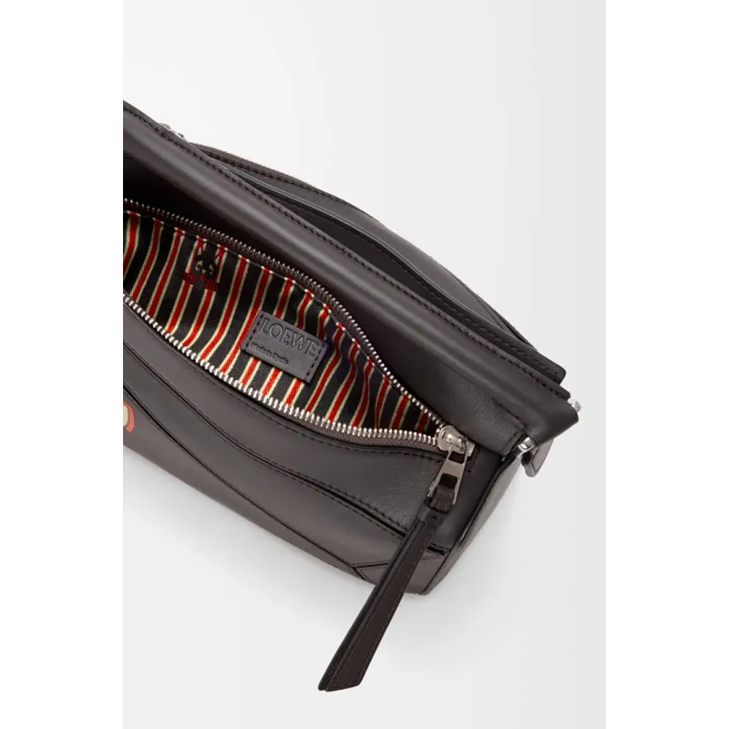 Loewe Puzzle Fringe Cat Leather Shoulder Bag 24x10.5x16CM #A63849