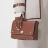 Burberry Crossbody Bag Logo Embroidered Strap &amp Leather A Nod to Heritage size:25×8×18cm #A54201