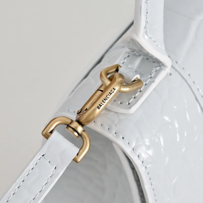 Balenciaga Hourglass Croc Embossed Handbag 19x8x21cm #A64986 Balenciaga Hourglass Croc Embossed Handbag 19x8x21cm #A64986