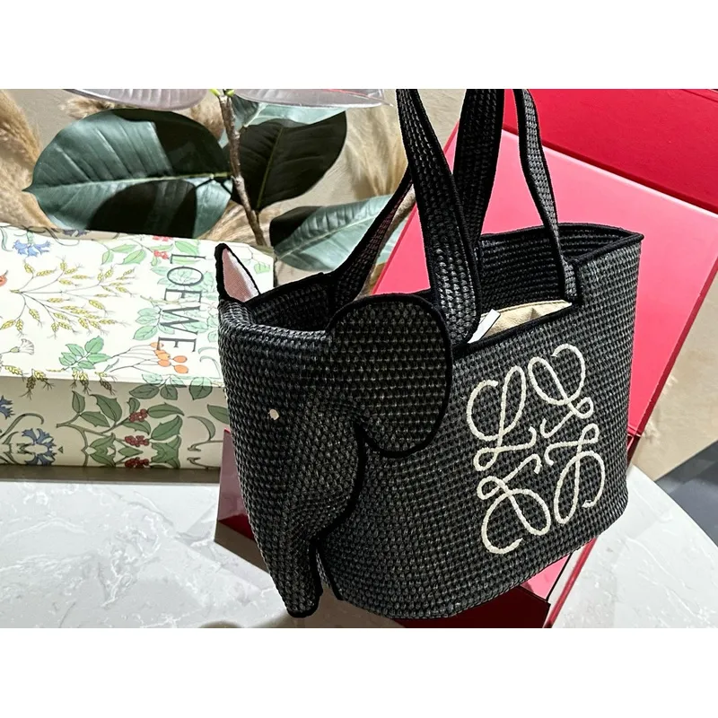 Loewe Woven Elephant Shopping Bag #A42264