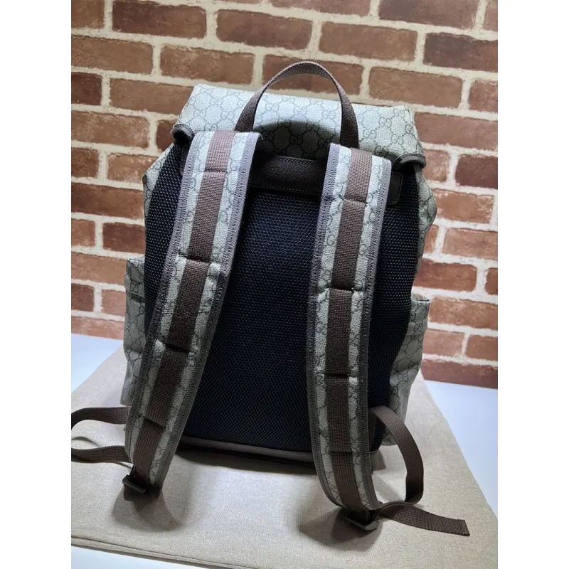 Gucci Original 690999 Backpack | Cute Cat Print GG Supreme Canvas Travel Bag #A60250