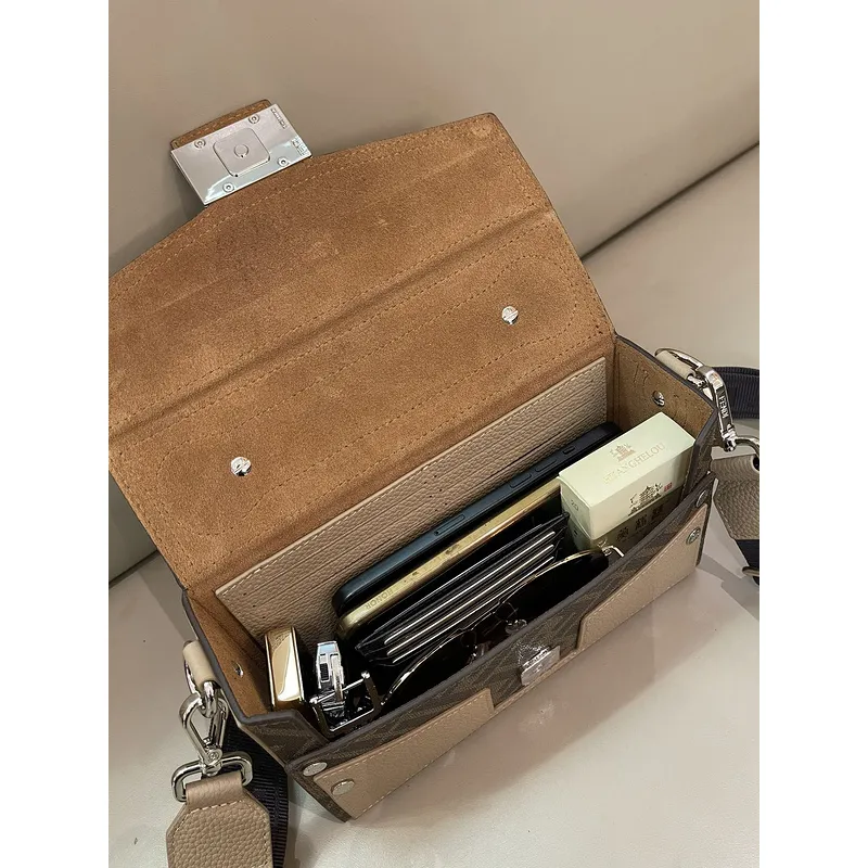 Baguette Soft Trunk Leather Multicolour Size:22*13*6.5cm #A49093