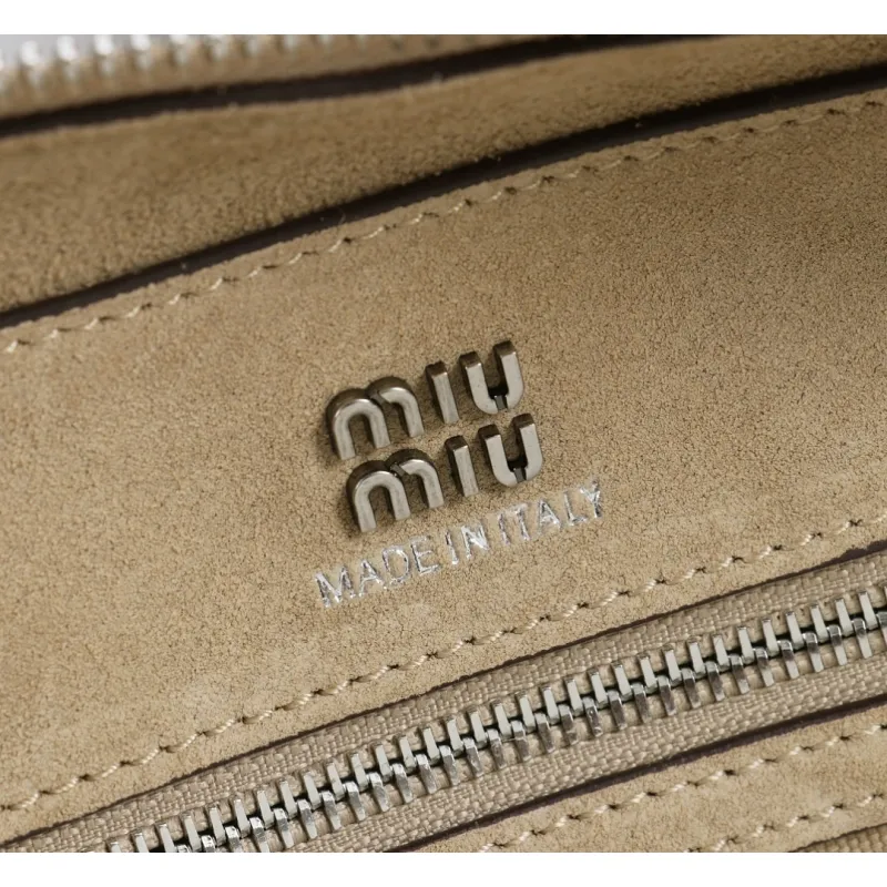 Miu Miu Vivant Suede Leather Bowling Top Handle Bag 32×19.5×11cm #A65025