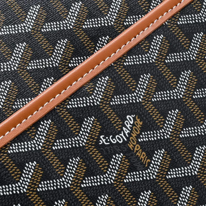Goyard Canvas Clutch with Leather Trim #A45656 Goyard Canvas Clutch with Leather Trim #A45656