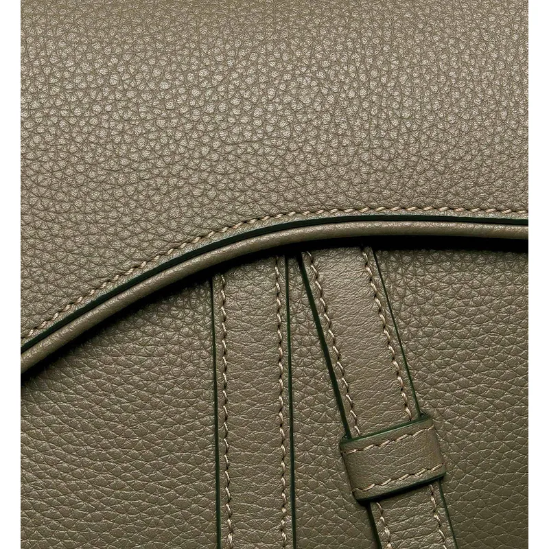 D-ior Saddle Belt Bag in Olive Green Leather With Signature Strap Design size:27×20×5cm #A54111 D-ior Saddle Belt Bag in Olive Green Leather With Signature Strap Design size:27×20×5cm #A54111