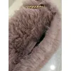SAINT LAURENT Loulou Medium Shoulder Bag – Light Beige Suede with Chevron Quilt & Tone-On-Tone YSL Logo (Convertible Chain Strap) #A58776