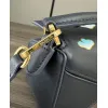 Loewe Puzzle Bag Small Navy Blue Leather with Cloud Design Accents #A50945