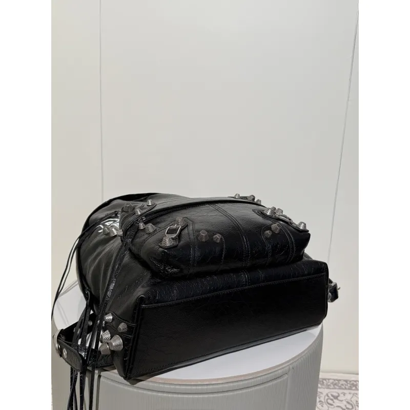 Balenciaga 188024 Le Cagole Backpack in Cracked Lambskin Size 35x46x18CM #A62924