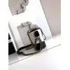 Chanel Womens Bucket Bag - Black & White Quilted Leather, Gold-Tone CC Logo & Two-Tone Chain Strap, Stylish Crossbody Bag for Luxury Fashion #A56750