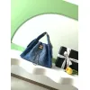 Chanel AS5293 Denim Quilted Hobo Bag with Chain Strap Size 30-26-14 #A62898