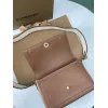 Burberry Crossbody Bag Logo Embroidered Strap &amp Leather A Nod to Heritage size:25×8×18cm #A54201