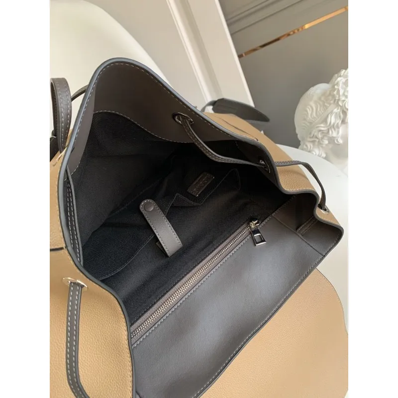 Loewe  Backpack - Multi-Tone Leather Patchwork, Anagram Logo, Drawstring Closure & Zipper Pocket, Stylish Luxury Backpack for Everyday Use #A56851