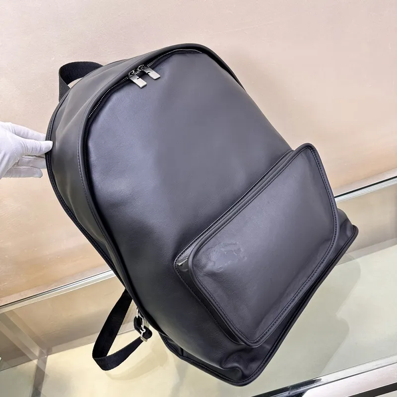 Burberry Leather Backpack With Embossed Detail And Sleek Design #A51528