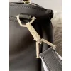 Givenchy Black Leather Top Handle Bag With Logo Webbing Strap #A52352