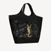 Saint Laurent  YSL ICARE in raffia in Black #A65734