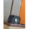 D-ior Small Saddle Messenger Bag – Anthracite Gray Oblique Canvas & Grained Calfskin with Aluminum Buckle #A59162