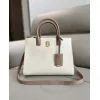 Burberry Handbag Two Tone Leather &amp Gold “TB” Logo Epitomizing Sophisticated Elegance size:27×11×20cm #A54200