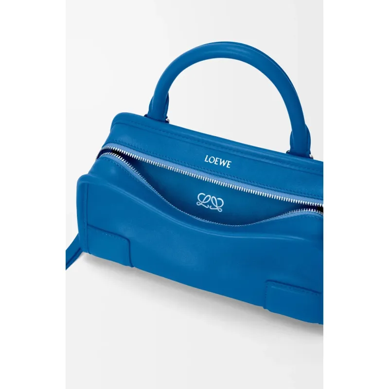 Loewe Amazona 180 Blue Leather Top Handle Bag 34.5x14x27cm #A64991