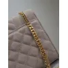 SAINT LAURENT Cassandra Envelope Crossbody Bag Set – Tan Leather-Suede & Black Velvet with Gold YSL Logo (Detachable Chain Strap) #A58774