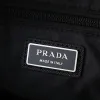 Prada Mens Dark Gray Re-Nylon Crossbody Messenger Bag with Detachable Pouch – Iconic Triangle Logo Adjustable Strap #A58757