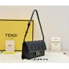 Chic Black Fendi Crossbody Bag With Embossed FF Motif And Chain Strap For Timeless Style size:21×5×11cm #A54311 Chic Black Fendi Crossbody Bag With Embossed FF Motif And Chain Strap For Timeless Style size:21×5×11cm #A54311